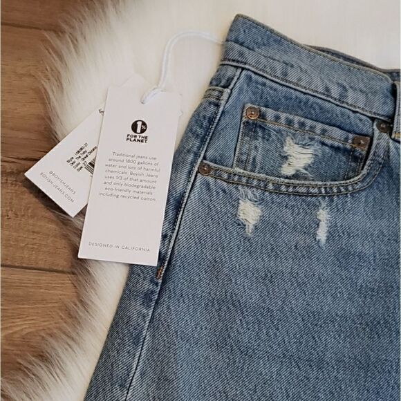 Boyish The Toby High Waisted Tapered Jeans in Great Dictator Size 27 NWT - Picture 8 of 13